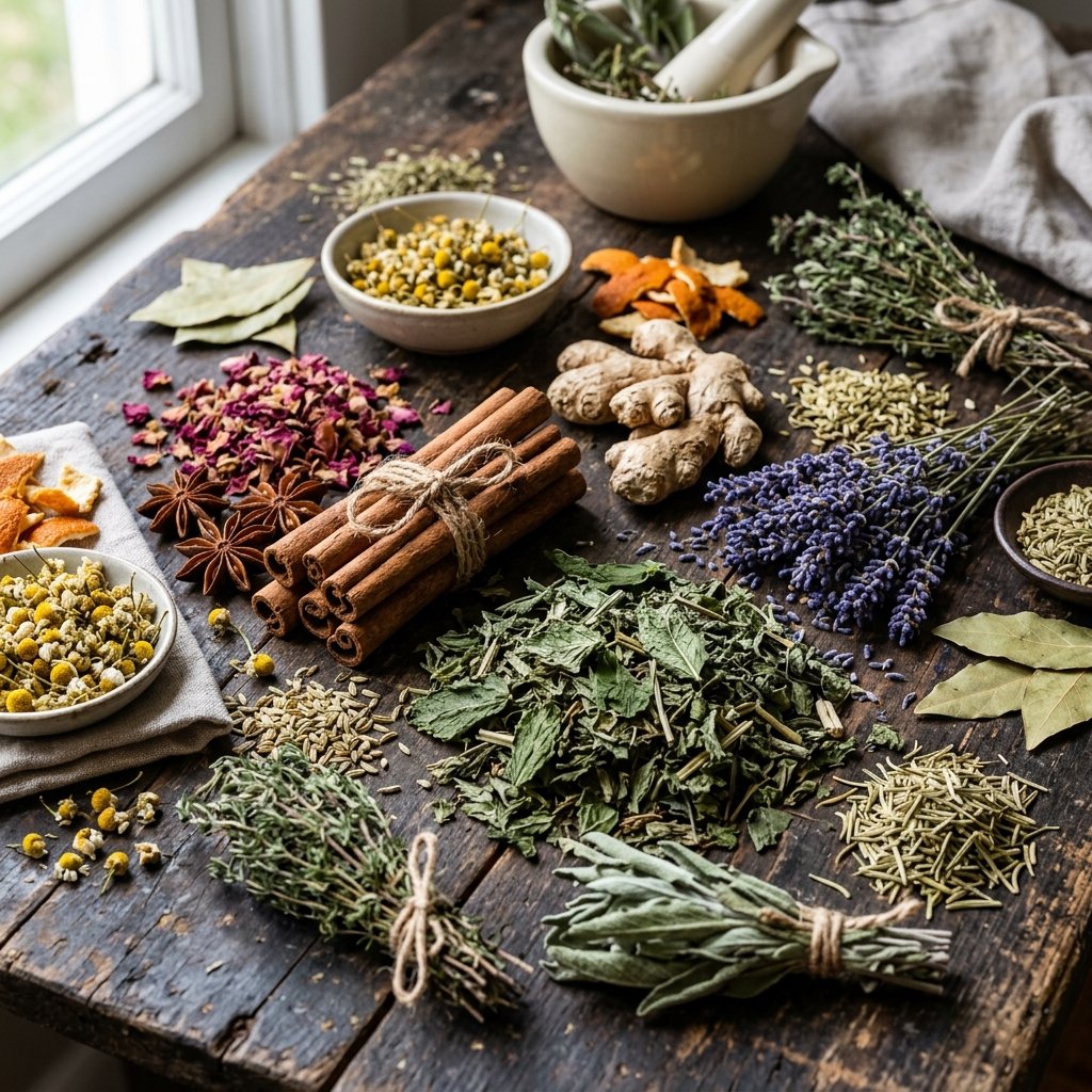 Raw herbal ingredients